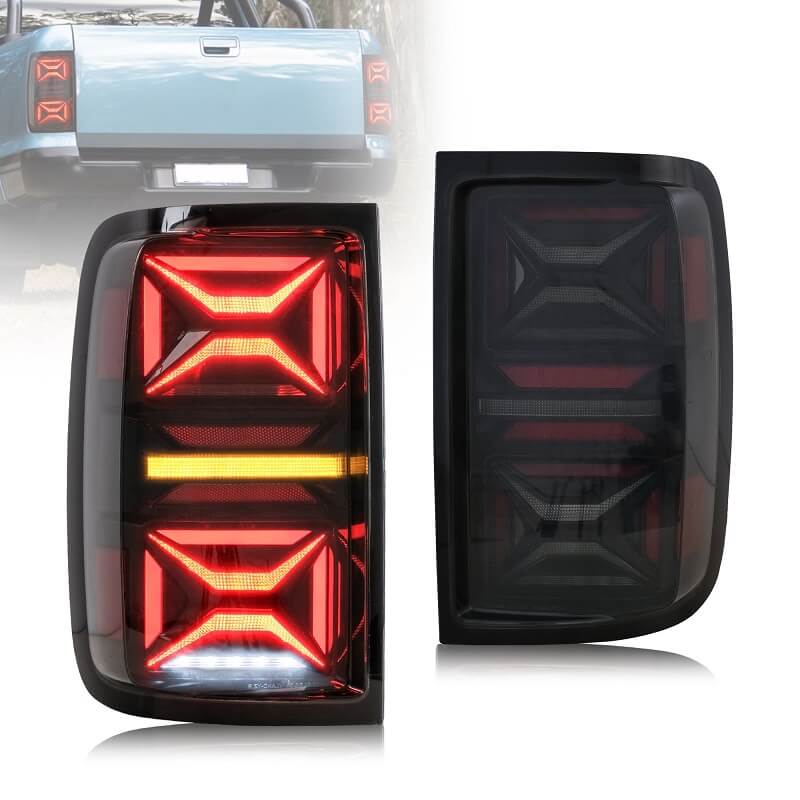 Βλησαρούλης Car Center - Πισινά Φανάρια Set Για VW Amarok 10-21 Full Led Bar Dynamic Φλας Μαύρο / Φιμέ VLand
