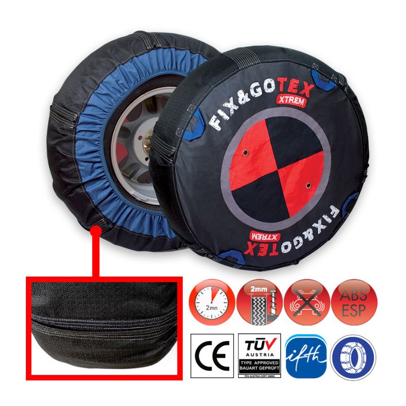 Βλησαρούλης Car Center - Αντιολισθητικό Πανί - Χιονοκουβέρτα Ελαστικών Fix&Go Tex Νo.Q1 SUV 2 Τεμάχια