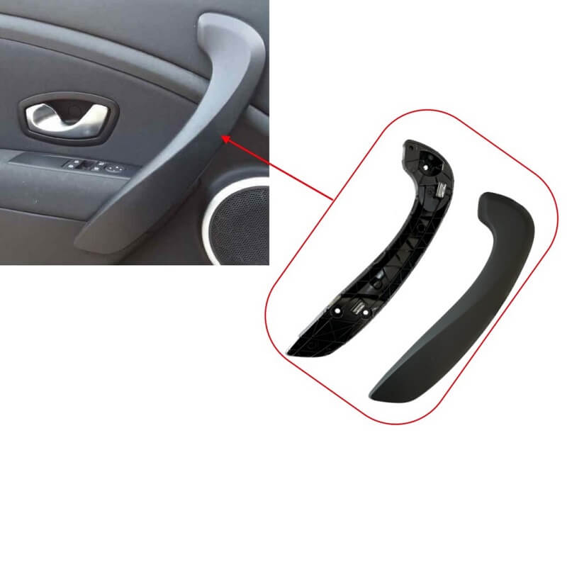 Βλησαρούλης Car Center - Χειρολαβές Πόρτας Εσωτερικές Για Renault Megane 3 09-17 / Fluence 09-15 Εμπρός Αριστερά & Δεξιά Σετ 4 Τεμαχίων Smoke / Γκρι
