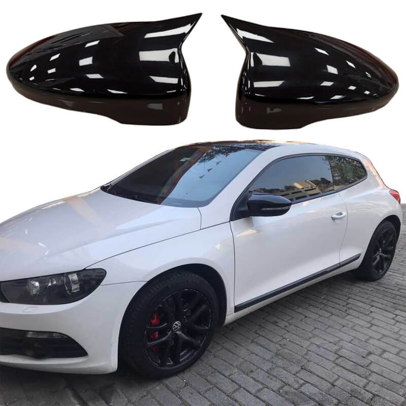 Βλησαρούλης Car Center - Καπάκια Καθρεφτών Για VW Scirocco 08-17, Eos 06-15, Passat CC 08-12, Jetta 10-18 Γυαλιστερό Μαύρο 2 Τεμάχια