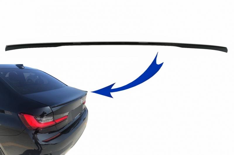 Βλησαρούλης Car Center - Αεροτομή Πορτ Παγκάζ Για Bmw 3 Series G20 Sedan (2019-up) Piano Black Lipspoiler