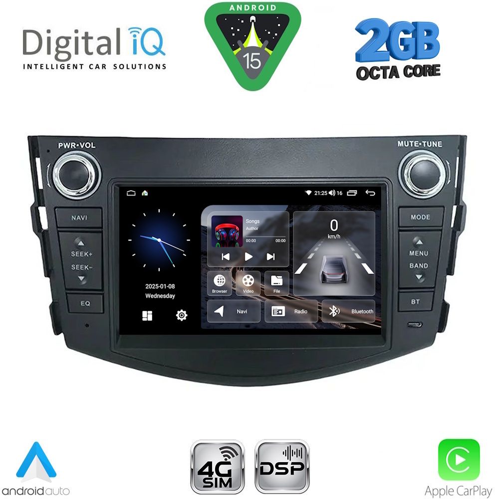 Βλησαρούλης Car Center - DIGITAL IQ BLF 317_CPA (7" DECK) MULTIMEDIA OEM for TOYOTA RAV 4 mod. 2006-2012