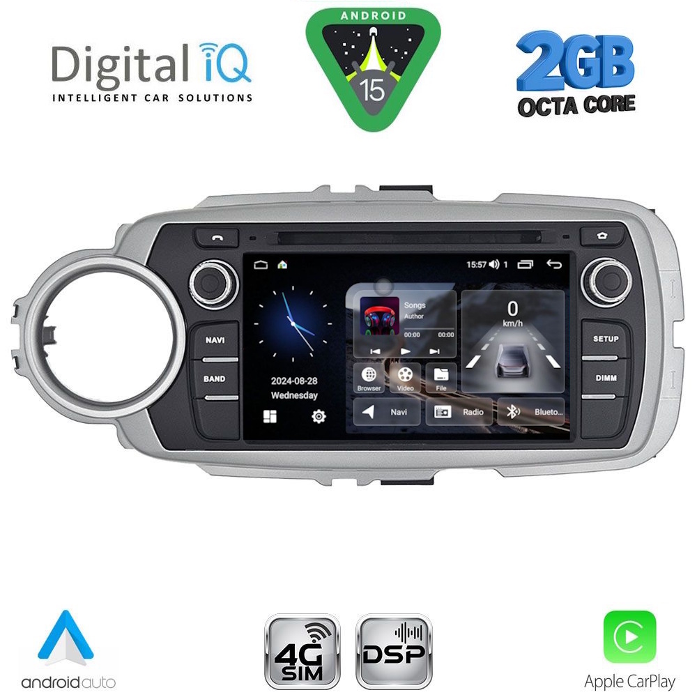 Βλησαρούλης Car Center - DIGITAL IQ BLD 030_CPA (7" DECK) MULTIMEDIA SYSTEM for TOYOTA YARIS mod. 2011-2020