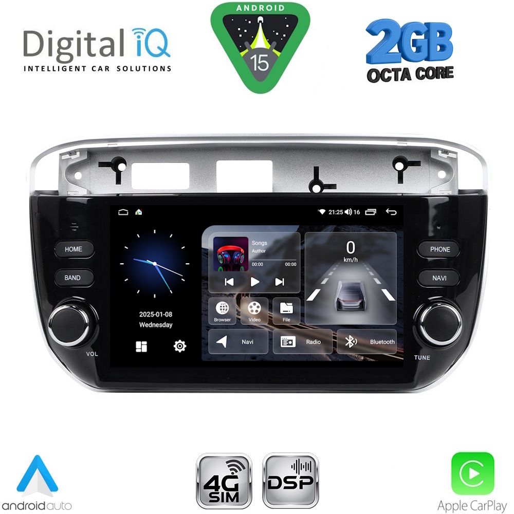 Βλησαρούλης Car Center - DIGITAL IQ BLF 364_CPA (6.1" DECK) MULTIMEDIA SYSTEM for FIAT GRANDE PUNTO mod. 2012-2018 – EVO mod. 2009-2018