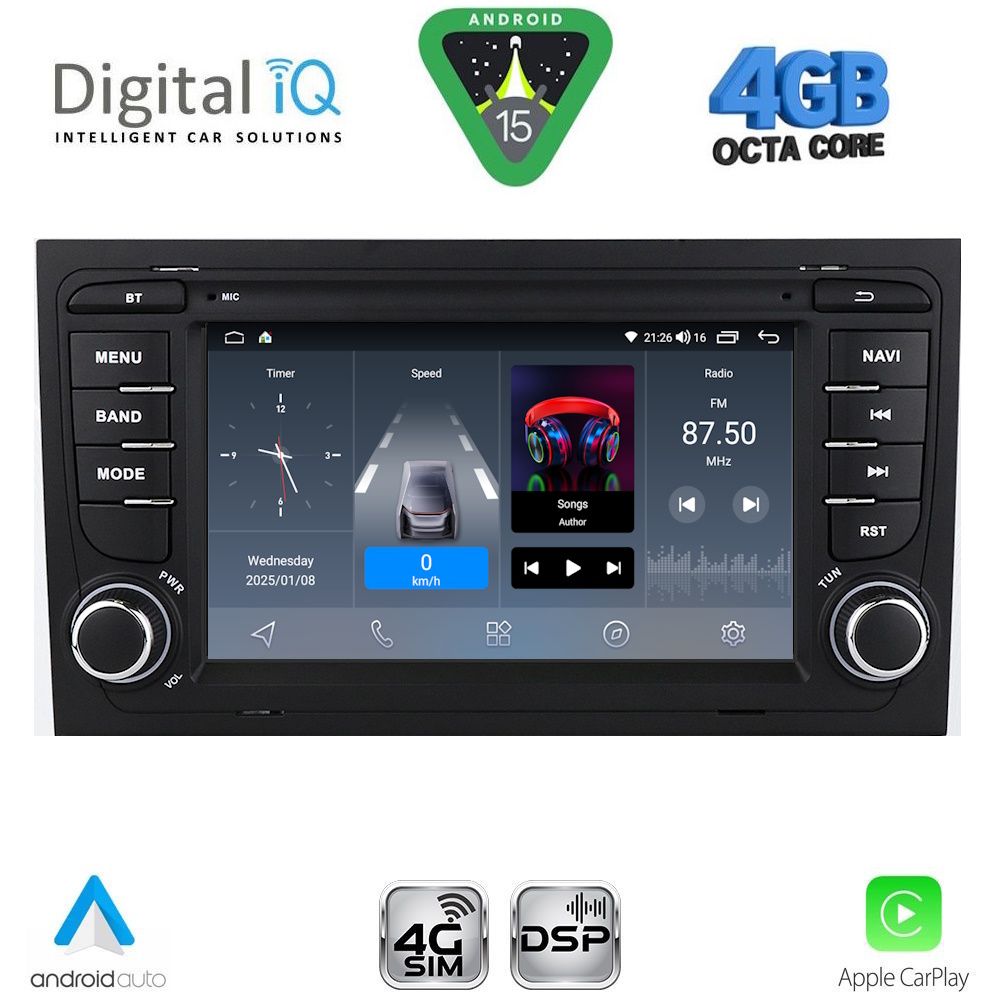 Βλησαρούλης Car Center - DIGITAL IQ BLG 449_CPA (7″ DECK) MULTIMEDIA OEM for AUDI A3 mod. 2003-2012