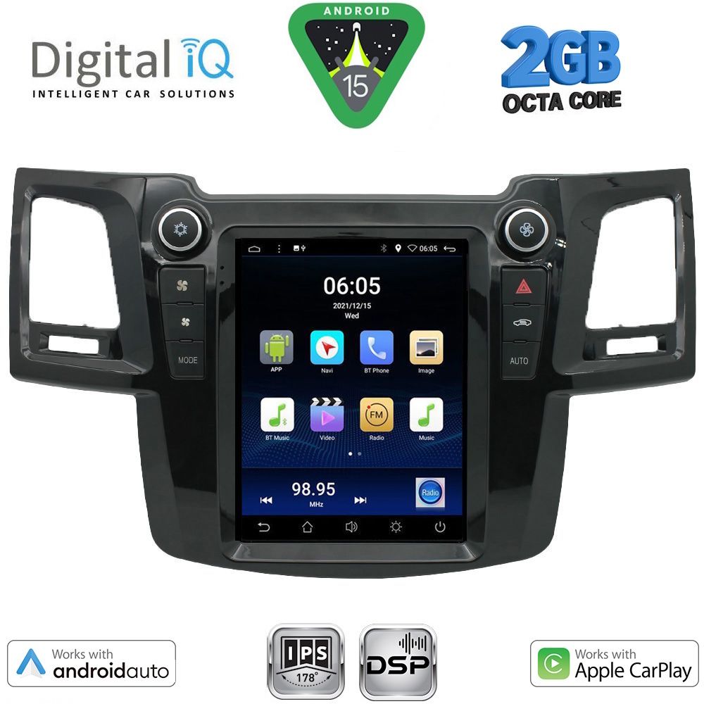 Βλησαρούλης Car Center - DIGITAL IQ BXF 5965_CPAA TESLA STYLE for TOYOTA HILUX mod. 2005-2015