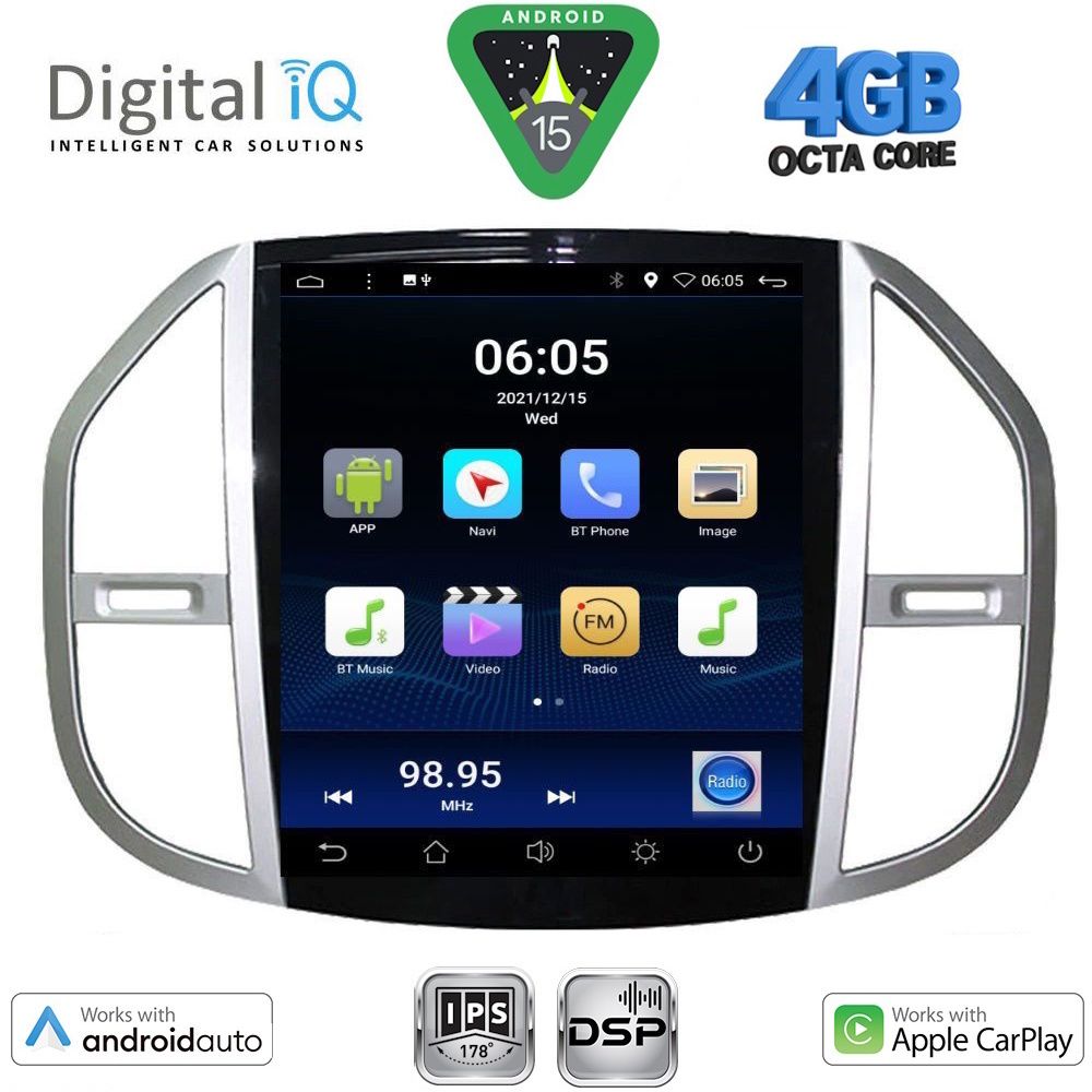 Βλησαρούλης Car Center - DIGITAL IQ BXF 6960_CPAA TESLA STYLE for MERCEDES VITO mod. 2015-2024