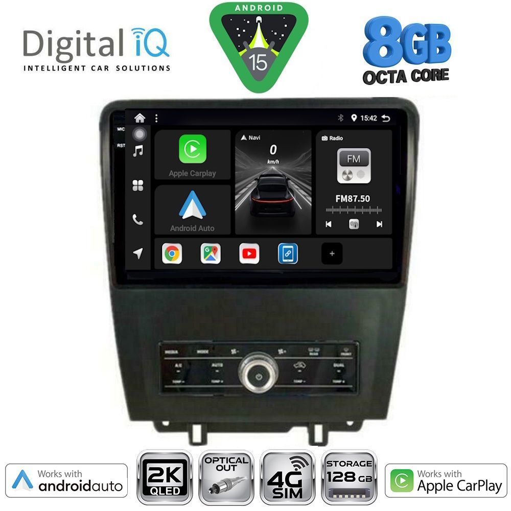 Βλησαρούλης Car Center - DIGITAL IQ BXK 20165_CPAA (9inc) MULTIMEDIA TABLET for FORD MUSTANG mod. 2010-2015