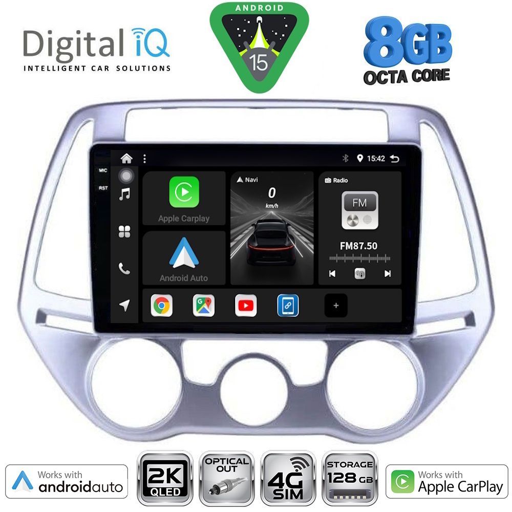 Βλησαρούλης Car Center - DIGITAL IQ BXK 20227_CPAA A/C (9inc) MULTIMEDIA TABLET for HYUNDAI i20 mod. 2008-2012