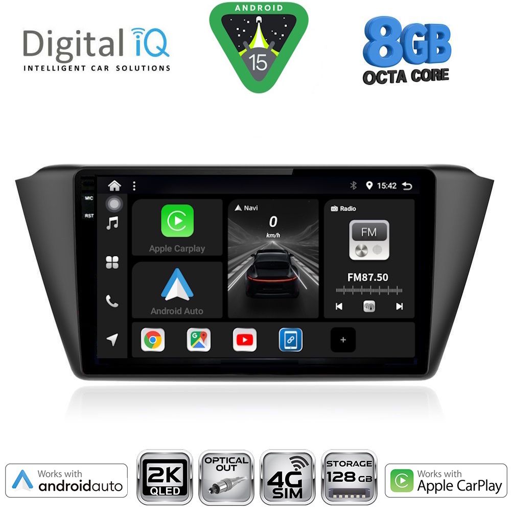 Βλησαρούλης Car Center - DIGITAL IQ BXK 20582_CPAA (9inc) MULTIMEDIA TABLET for SKODA FABIA mod. 2015-2022