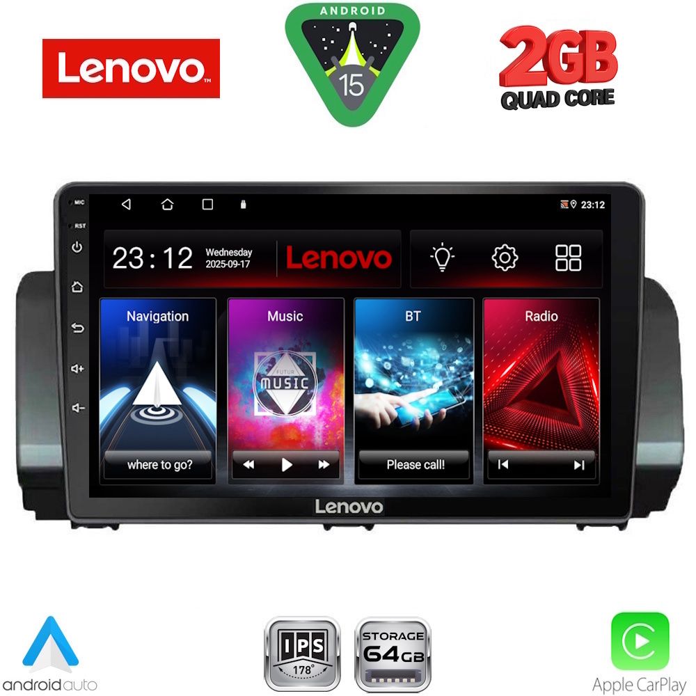 Βλησαρούλης Car Center - LENOVO LVD 2109_CPA (9inc) MULTIMEDIA TABLET for DACIA LOGAN - SANDERO - JOGGER mod. 2020-2026