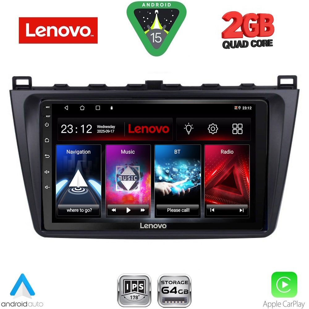 Βλησαρούλης Car Center - LENOVO LVD 2377_CPA (9inc) MULTIMEDIA TABLET for MAZDA 6 mod. 2008-2012