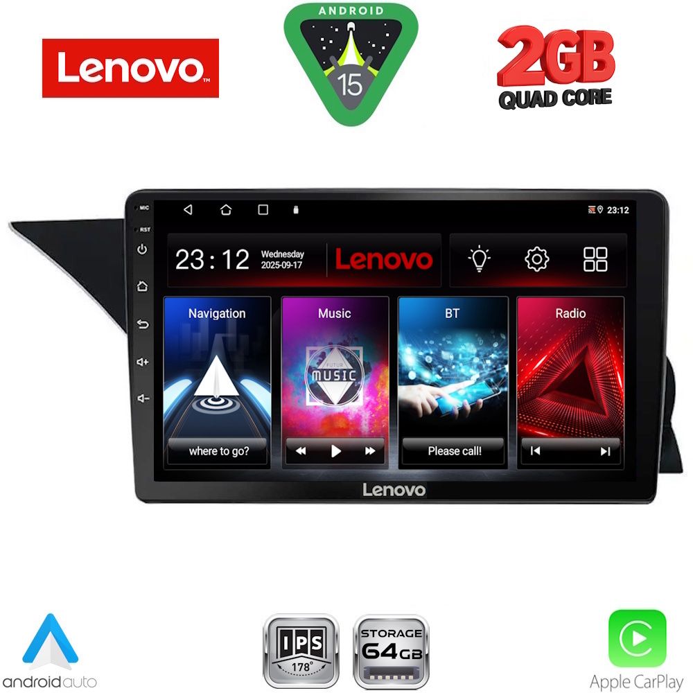 Βλησαρούλης Car Center - LENOVO LVD 2412_CPA (NTG 4.5) (9inc) MULTIMEDIA TABLET for MERCEDES GLK (X204) mod. 2013-2017