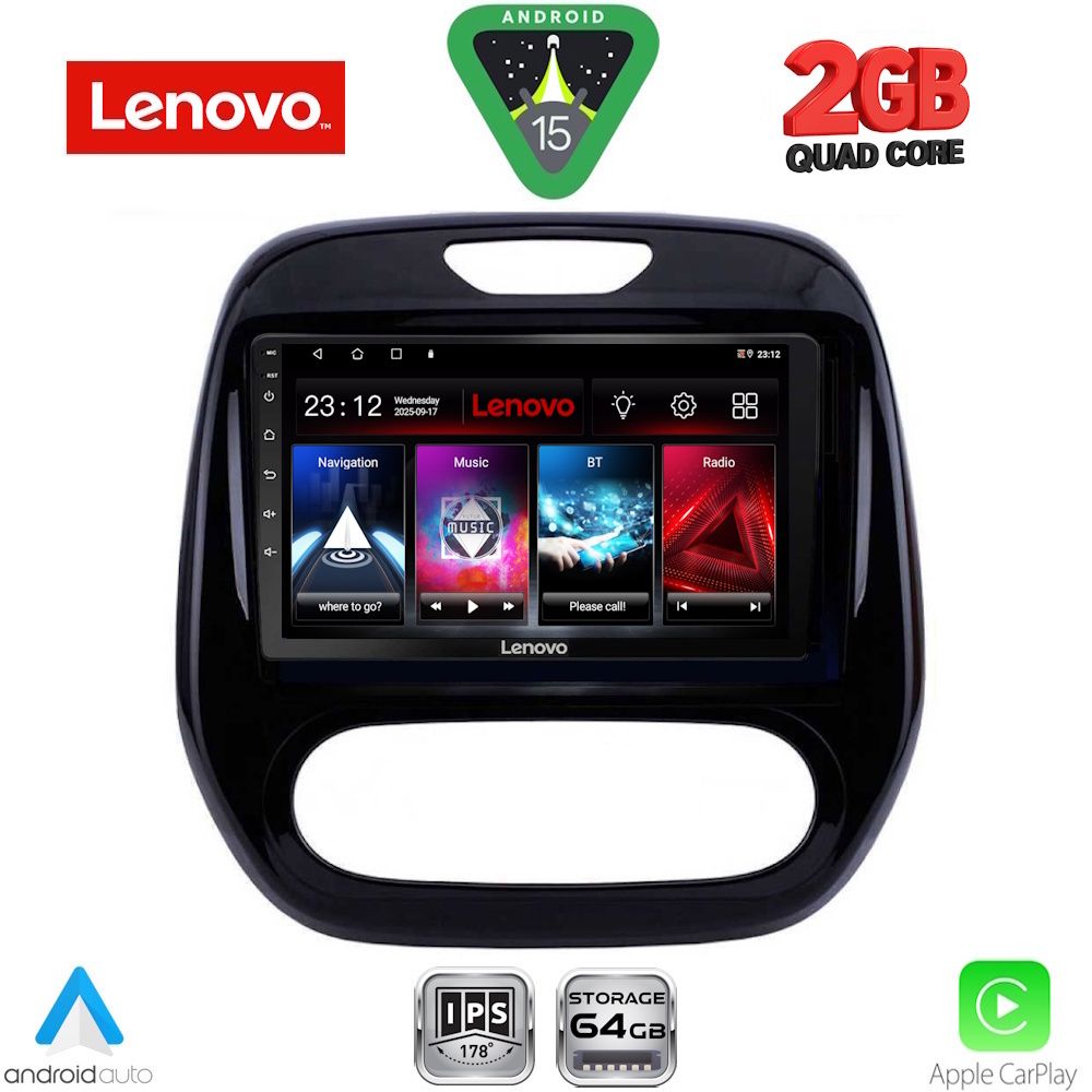 Βλησαρούλης Car Center - LENOVO LVD 2542_CPA (9inc) MULTIMEDIA TABLET for RENAULT CAPTUR mod. 2013-2019