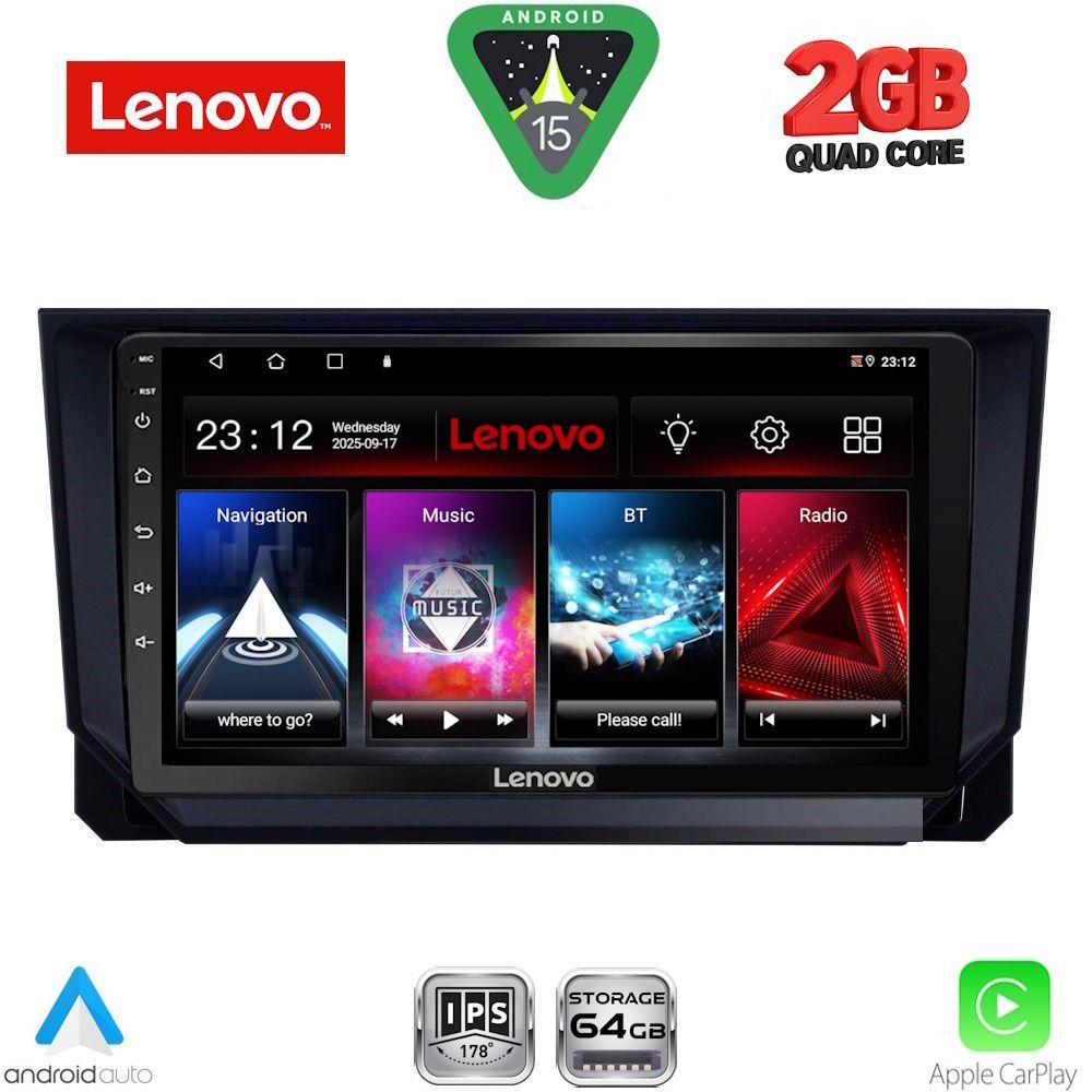 Βλησαρούλης Car Center - LENOVO LVD 2573_CPA (9inc) MULTIMEDIA TABLET for SEAT ARONA - IBIZA mod. 2018-2026