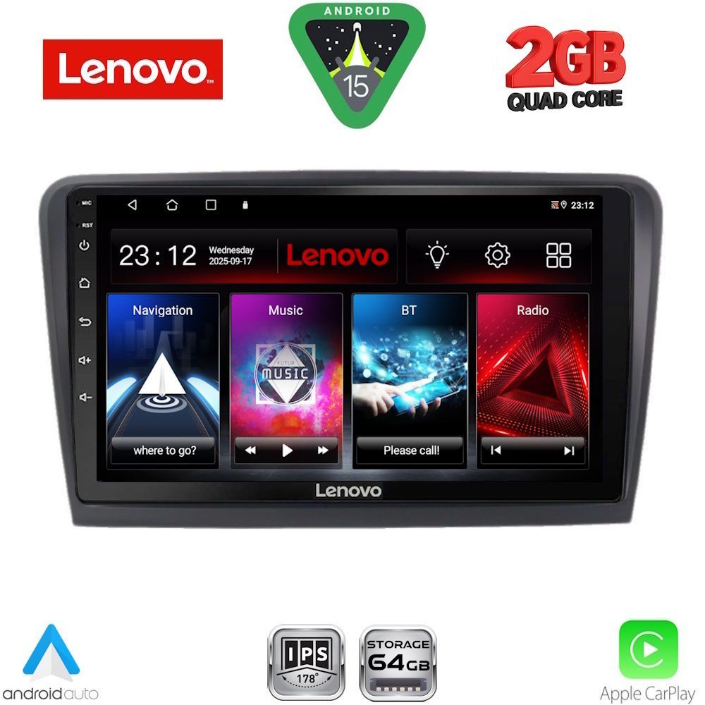 Βλησαρούλης Car Center - LENOVO LVD 2601_CPA (9inc) MULTIMEDIA TABLET for  SKODA RAPID  mod. 2012-2023
