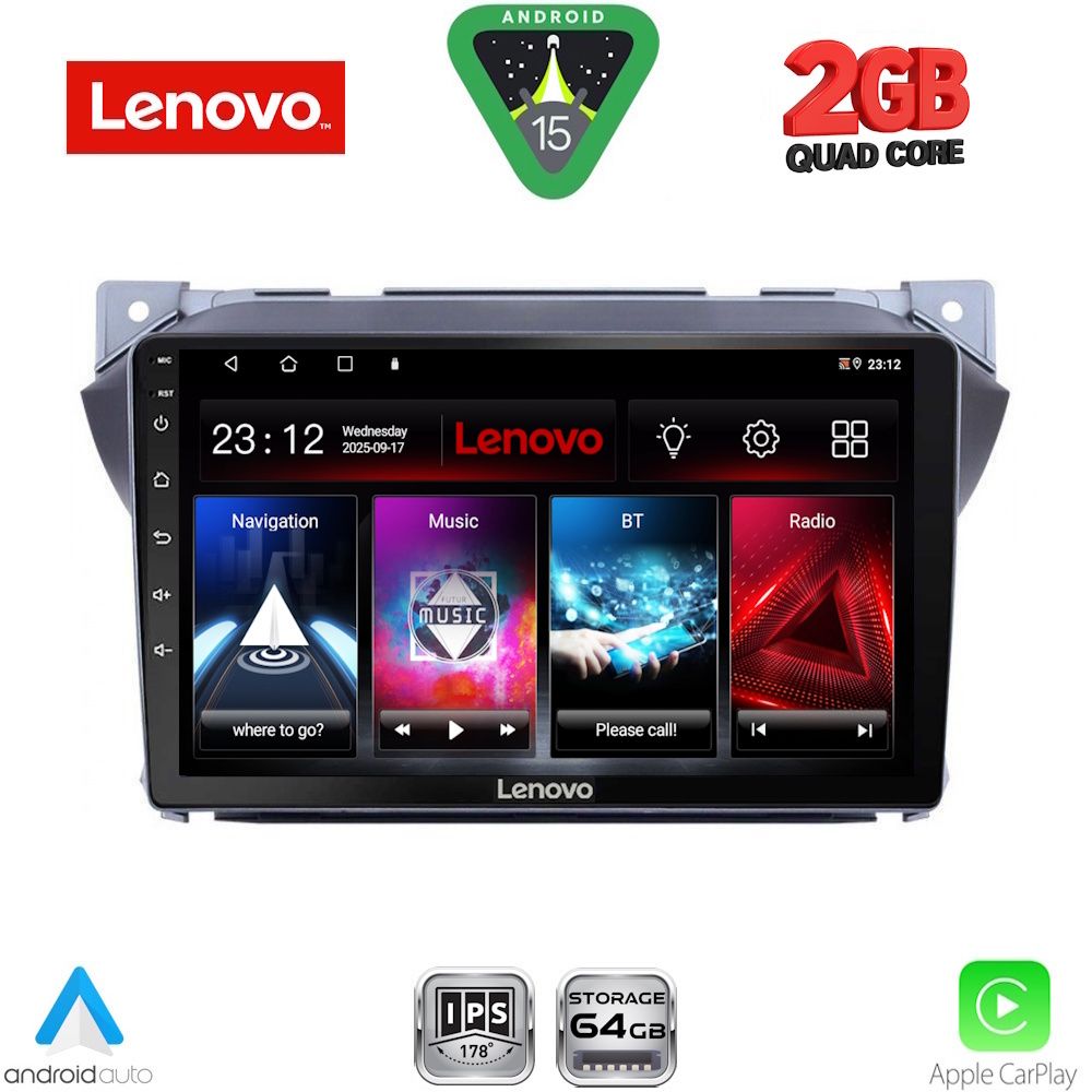 Βλησαρούλης Car Center - LENOVO LVD 2670_CPA (9inc) MULTIMEDIA TABLET for SUZUKI ALTO - NISSAN PIXO mod. 2009-2014