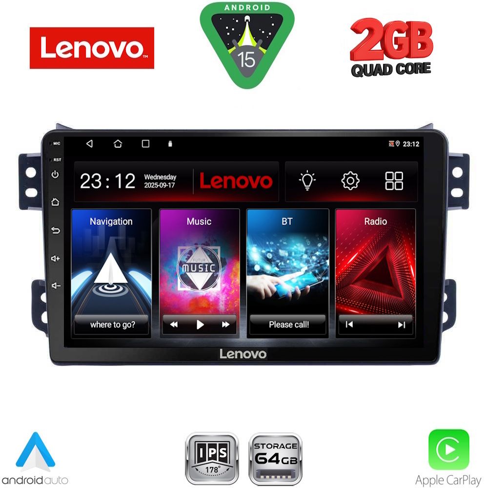 Βλησαρούλης Car Center - LENOVO LVD 2682_CPA (9inc) MULTIMEDIA TABLET for OPEL AGILA - SUZUKI SPLASH mod. 2008-2018