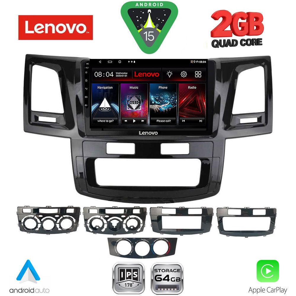 Βλησαρούλης Car Center - LENOVO LVD 2720_CPA (9inc) MULTIMEDIA TABLET for TOYOTA HILUX mod. 2005-2016