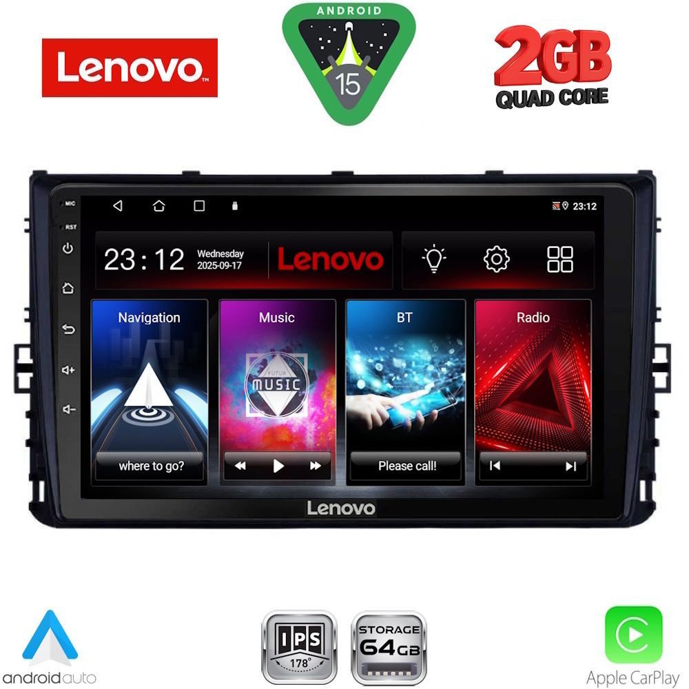 Βλησαρούλης Car Center - LENOVO LVD 2758_CPA (9inc) MULTIMEDIA TABLET for VW POLO – TROC – TCROSS mod. 2017-2026