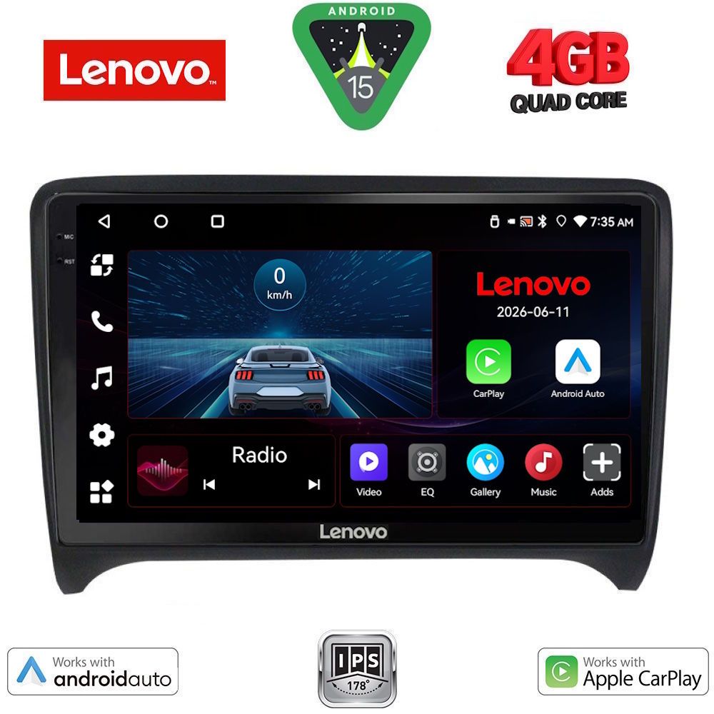Βλησαρούλης Car Center - LENOVO LVE 8009_CPAA (9inc) MULTIMEDIA TABLET for AUDI TT  mod. 2007-2015