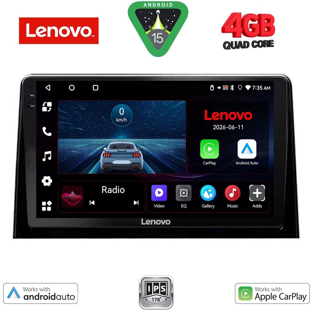 Βλησαρούλης Car Center - LENOVO LVE 8082_CPAA (10inc) MULTIMEDIA TABLET for CITROEN BERLINGO – OPEL COMBO – PEUGEOT PARTNER – TOYOTA PROACE mod. 2018-2026 - FIAT DOBLO mod. 2022-2026