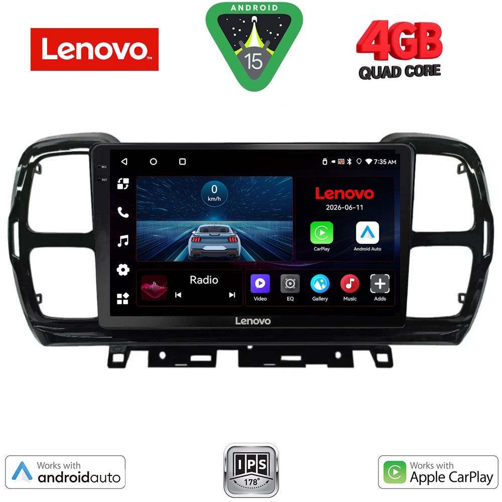 Βλησαρούλης Car Center - LENOVO LVE 8088_CPAA (9inc) MULTIMEDIA TABLET for CITROEN C5 AIRCROSS mod. 2017-2021