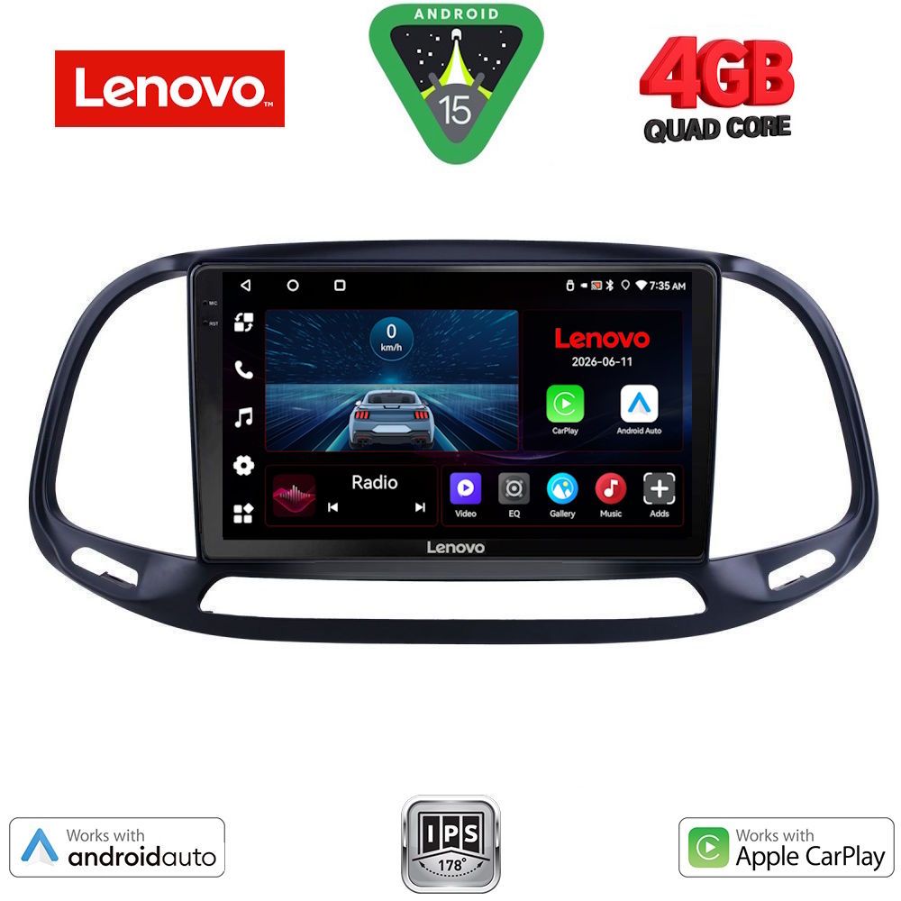Βλησαρούλης Car Center - LENOVO LVE 8138_CPAA (9inc) MULTIMEDIA TABLET for FIAT DOBLO – OPEL COMBO mod. 2015-2018