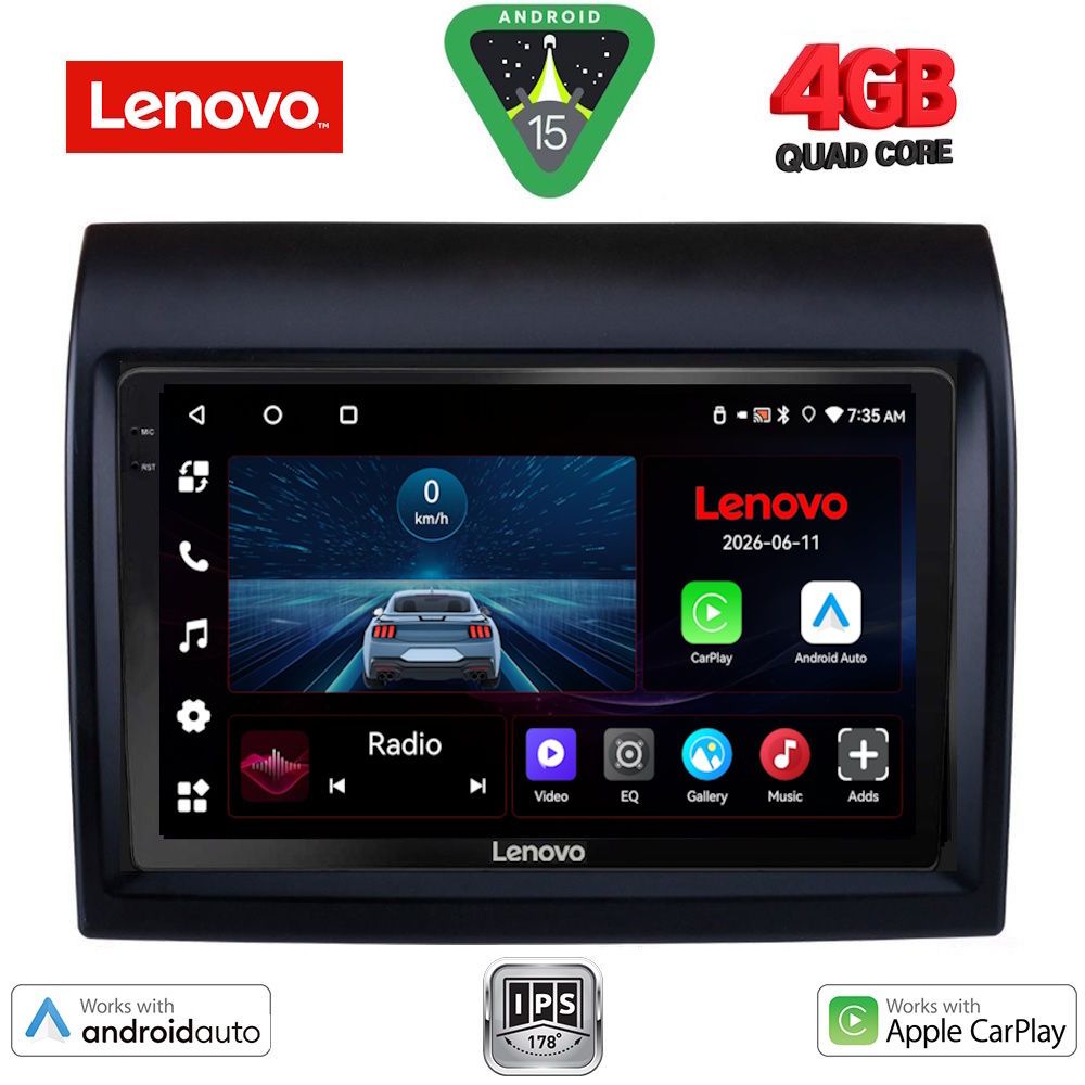 Βλησαρούλης Car Center - LENOVO LVE 8141_CPAA (9inc) MULTIMEDIA TABLET for FIAT DUCATO – CITROEN JUMPER – PEUGEOT BOXER mod. 2006-2021