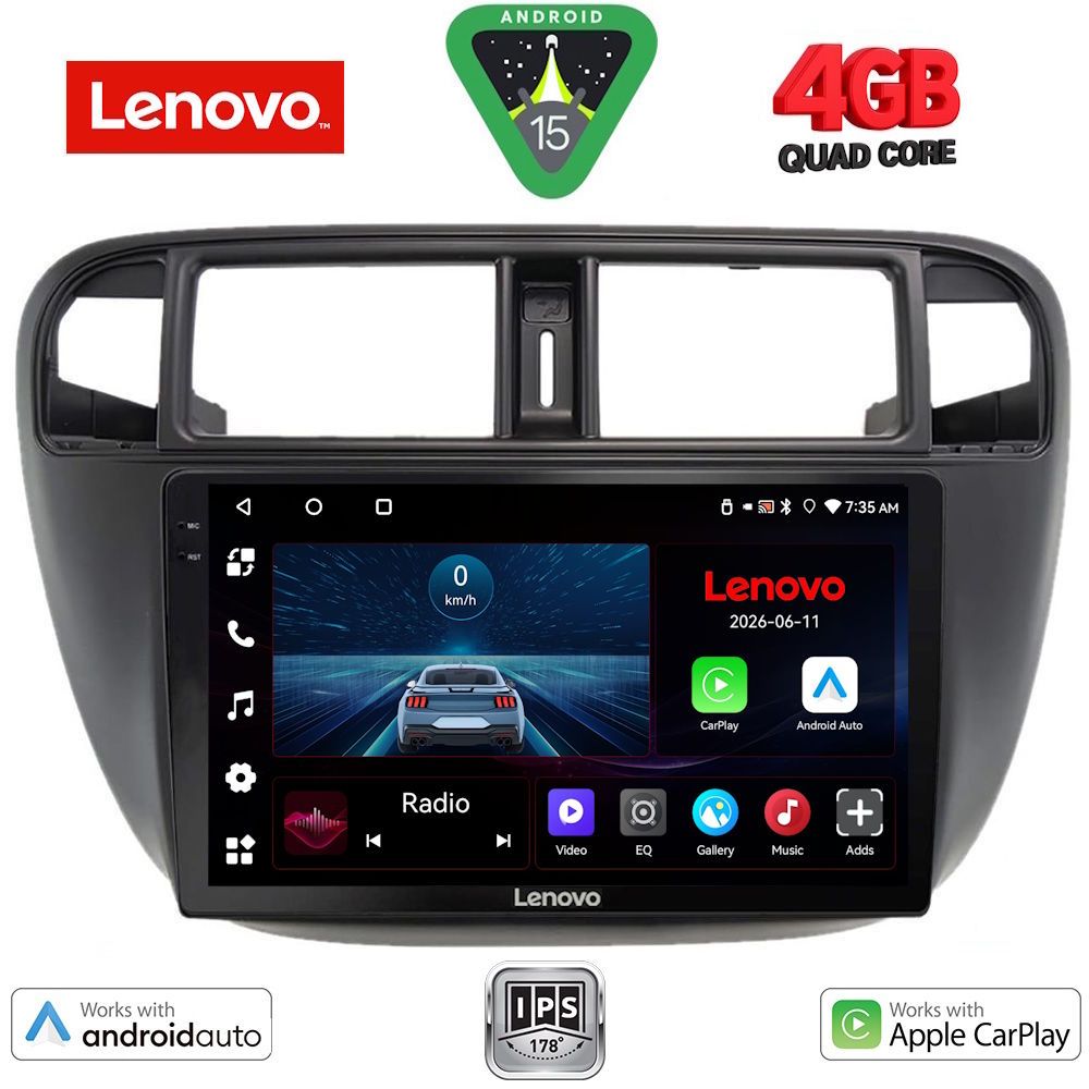 Βλησαρούλης Car Center - LENOVO LVE 8186_CPAA A/C (9inc) MULTIMEDIA TABLET for HONDA CIVIC mod. 1995-2001
