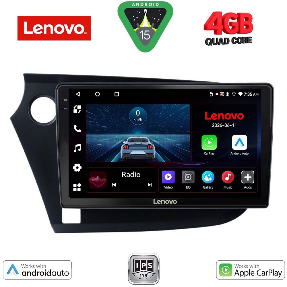 Βλησαρούλης Car Center - LENOVO LVE 8205_CPAA (9inc) MULTIMEDIA TABLET for HONDA INSIGHT mod. 2009-2014