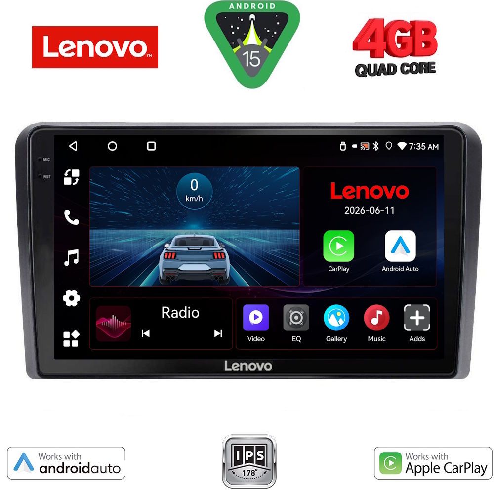 Βλησαρούλης Car Center - LENOVO LVE 8221_CPAA (9inc) MULTIMEDIA TABLET for HYUNDAI H1 mod. 2007-2020