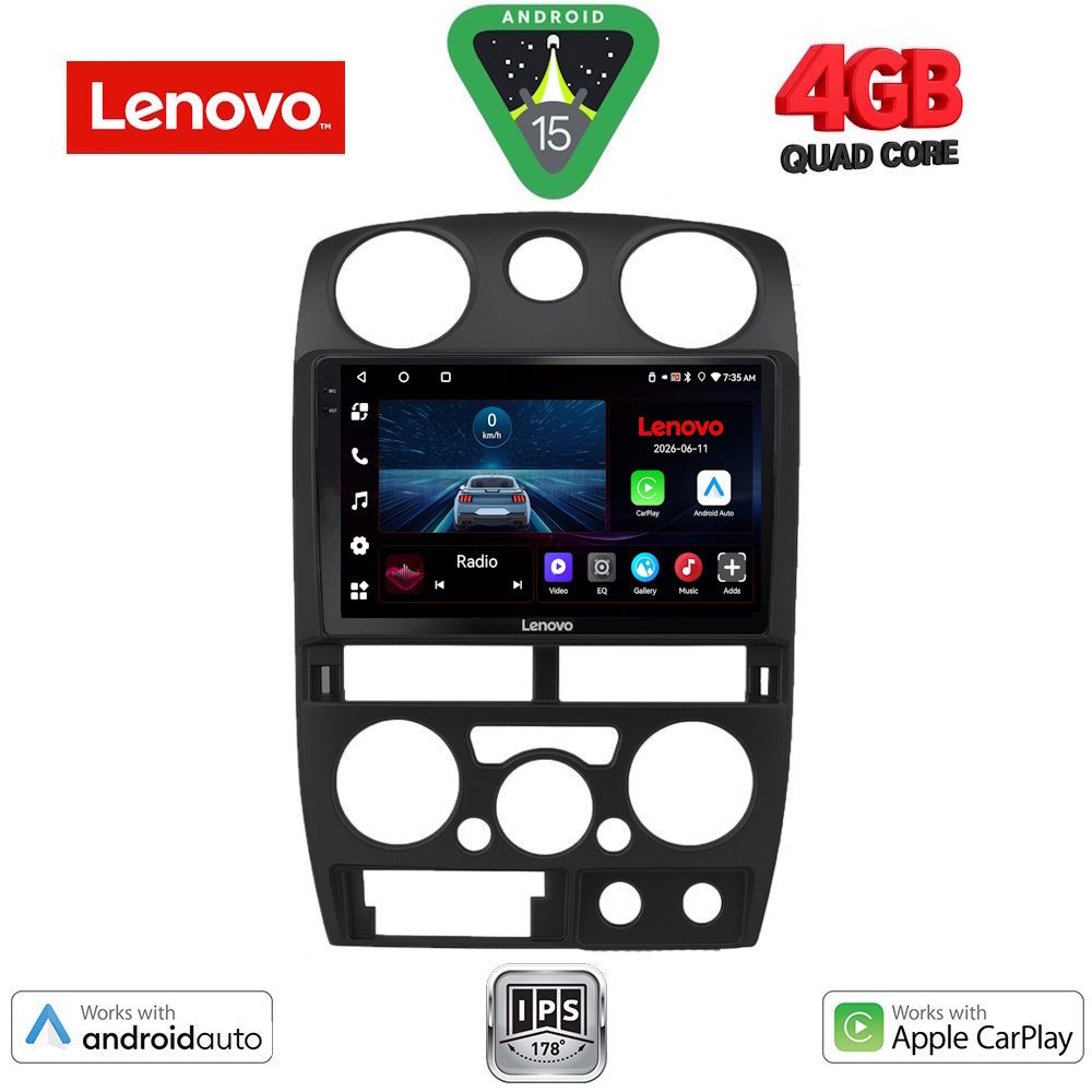 Βλησαρούλης Car Center - LENOVO LVE 8254BL_CPAA (9inc) MULTIMEDIA TABLET for ISUZU D-MAX mod. 2008-2012  (BLACK)