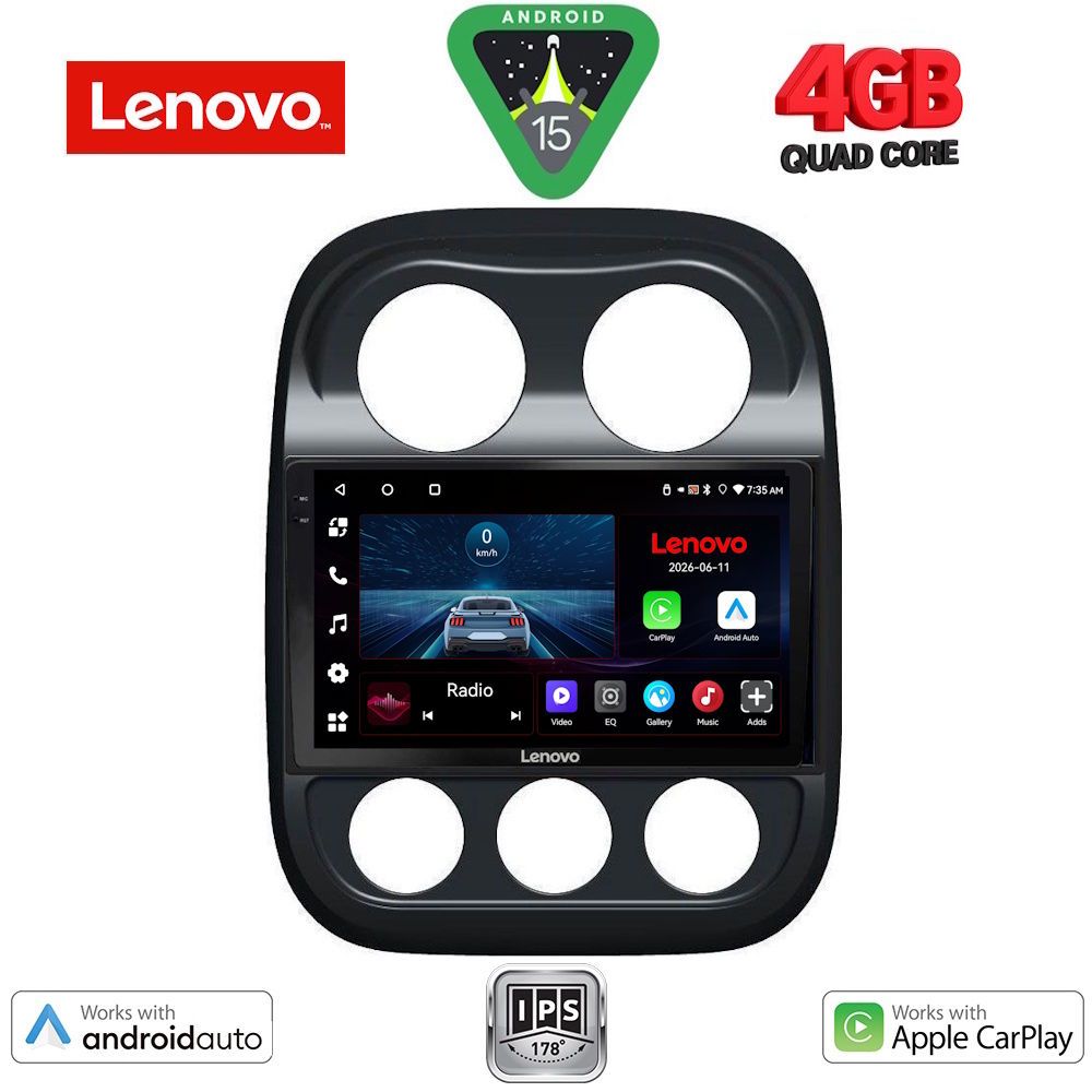 Βλησαρούλης Car Center - LENOVO LVE 8277_CPAA (10inc) MULTIMEDIA TABLET for JEEP COMPASS – PATRIOT mod. 2007-2016