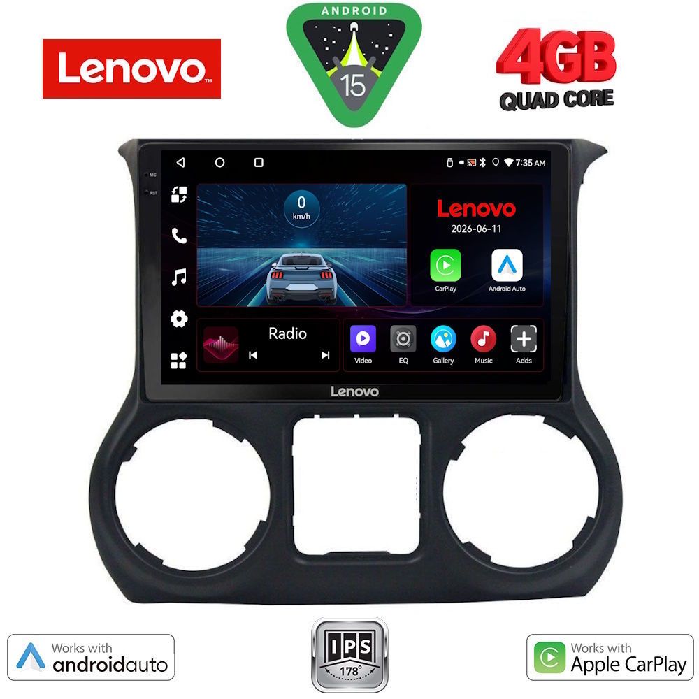 Βλησαρούλης Car Center - LENOVO LVE 8295_CPAA (10inc) MULTIMEDIA TABLET for JEEP WRANGLER  mod. 2011-2014