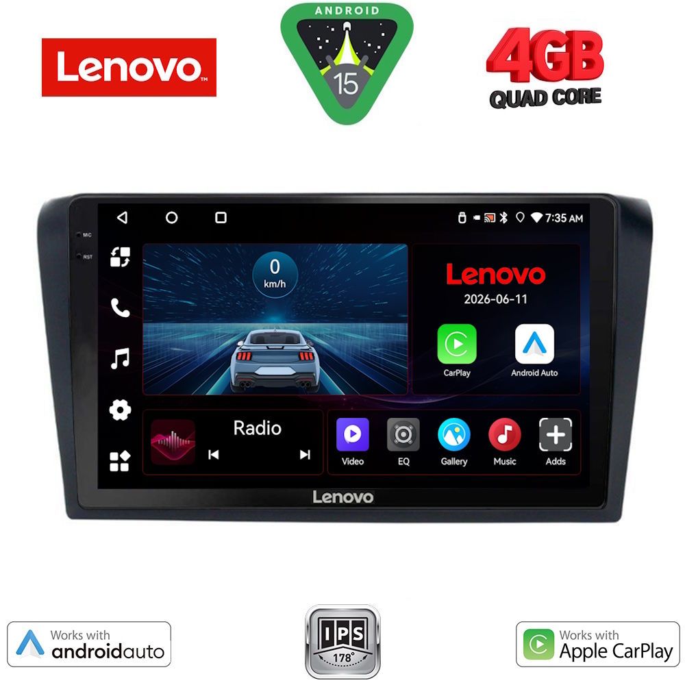 Βλησαρούλης Car Center - LENOVO LVE 8365_CPAA (9inc) MULTIMEDIA TABLET for MAZDA 3 mod. 2003-2008