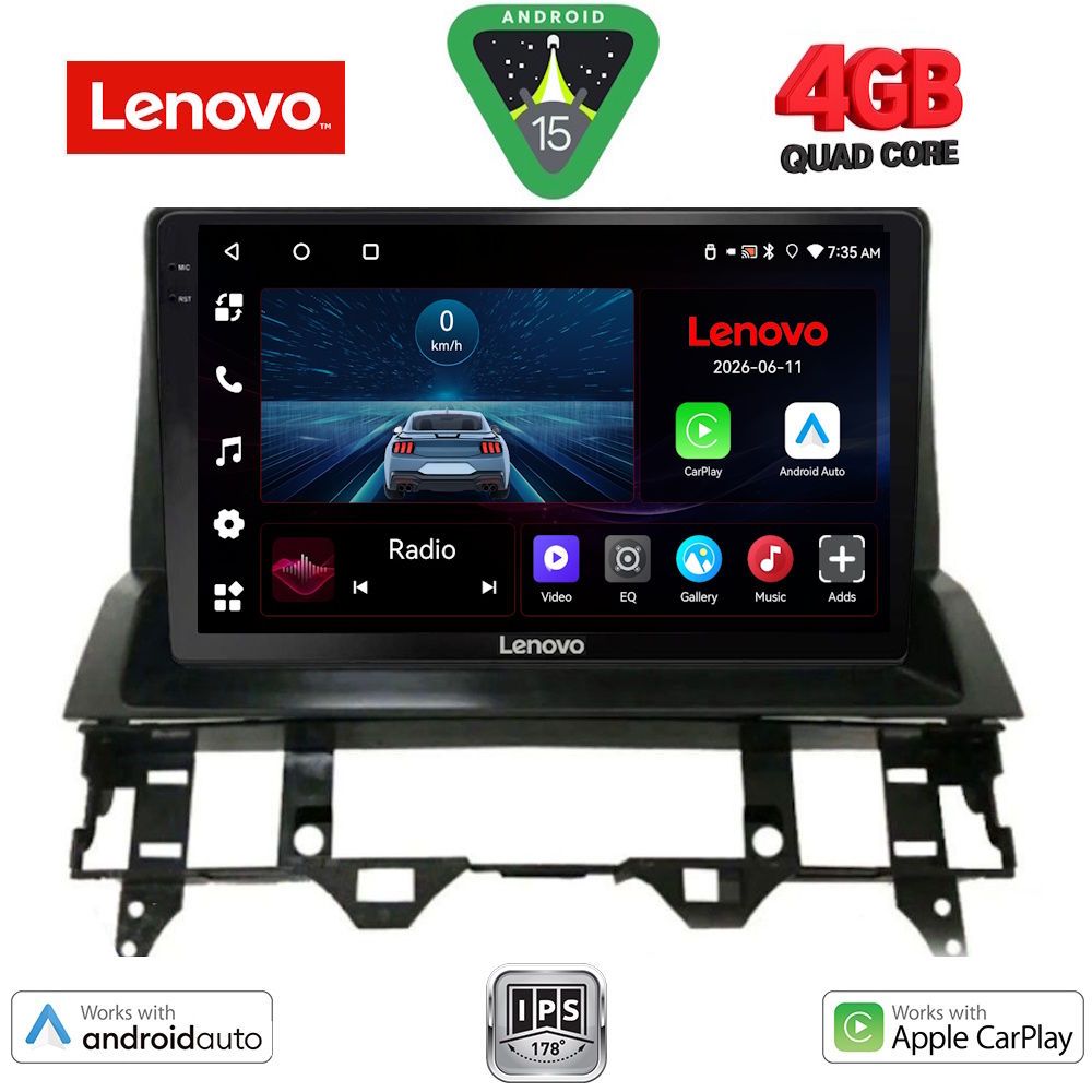 Βλησαρούλης Car Center - LENOVO LVE 8376_CPAA DASH (10inc) MULTIMEDIA TABLET for MAZDA 6 mod. 2002-2008