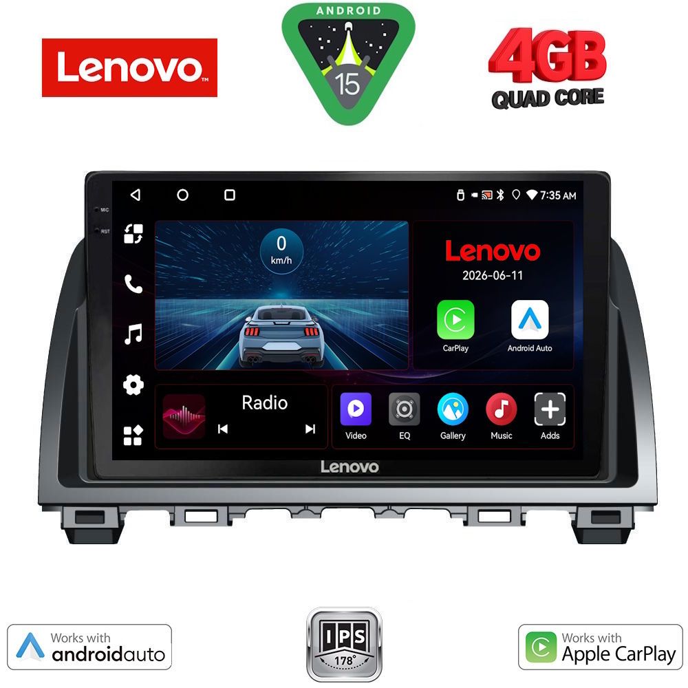 Βλησαρούλης Car Center - LENOVO LVE 8378_CPAA (9inc) MULTIMEDIA TABLET for MAZDA 6 mod. 2012-2017