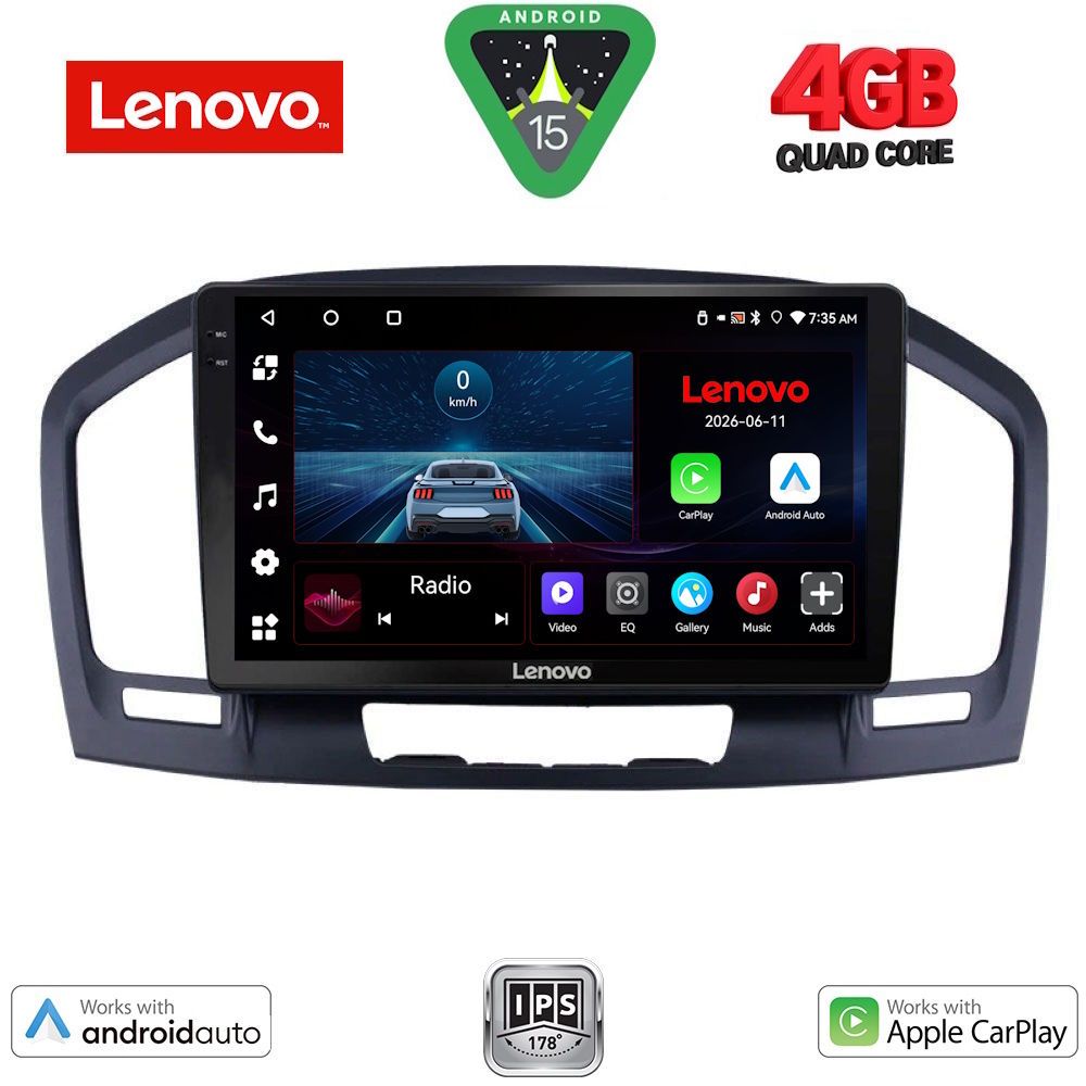 Βλησαρούλης Car Center - LENOVO LVE 8491BL_CPAA (9inc) MULTIMEDIA TABLET for OPEL INSIGNIA  mod. 2008-2013 (BLACK)