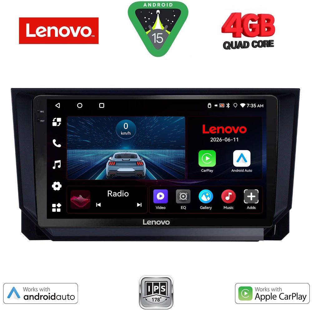 Βλησαρούλης Car Center - LENOVO LVE 8573_CPAA (9inc) MULTIMEDIA TABLET for SEAT ARONA - IBIZA mod. 2018-2026