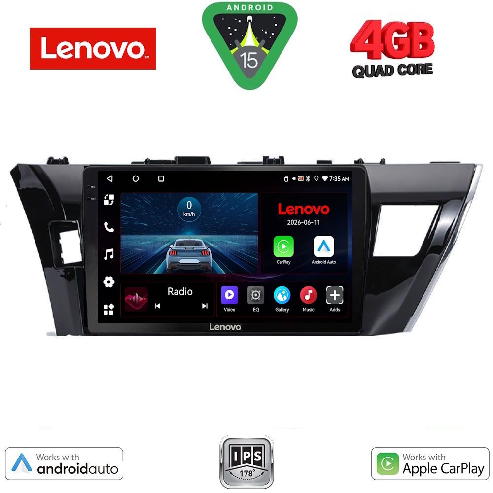 Βλησαρούλης Car Center - LENOVO LVE 8714SM_CPAA (10inc) MULTIMEDIA TABLET for TOYOTA COROLLA mod. 2013-2016