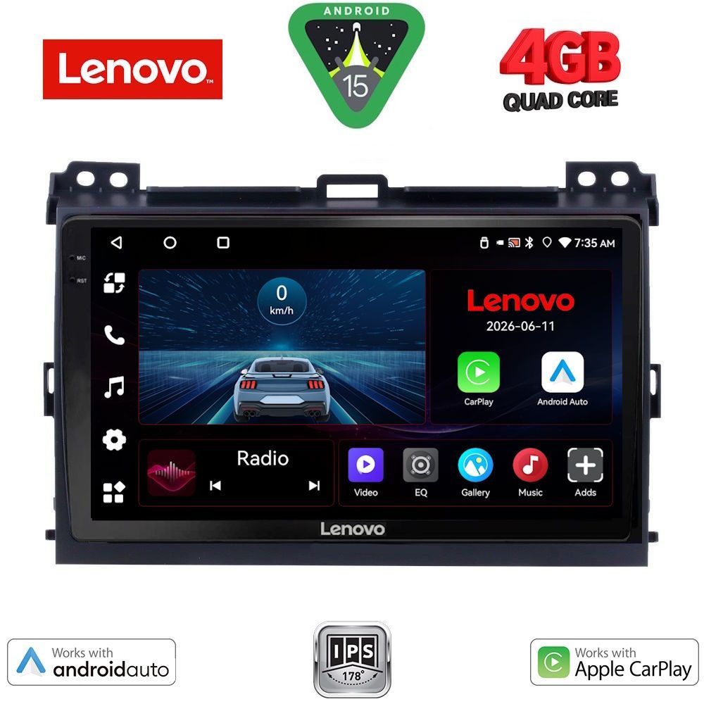 Βλησαρούλης Car Center - LENOVO LVE 8723_CPAA (9inc) MULTIMEDIA TABLET for TOYOTA LANDCRUISER mod. 2002-2008
