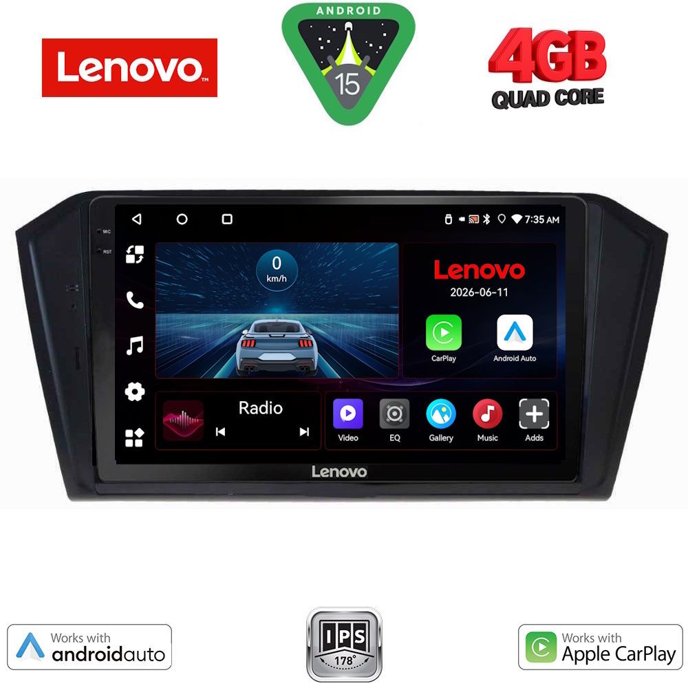 Βλησαρούλης Car Center - LENOVO LVE 8750_CPAA (10inc) MULTIMEDIA TABLET for VW PASSAT mod. 2016-2023