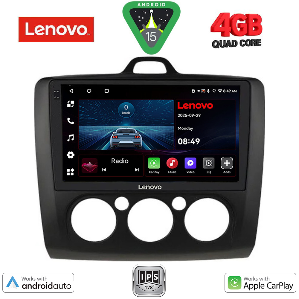 Βλησαρούλης Car Center - LENOVO LVE 8156BL_CPAA A/C (9inc) MULTIMEDIA TABLET for FORD FOCUS mod. 2005-2012 (BLACK)