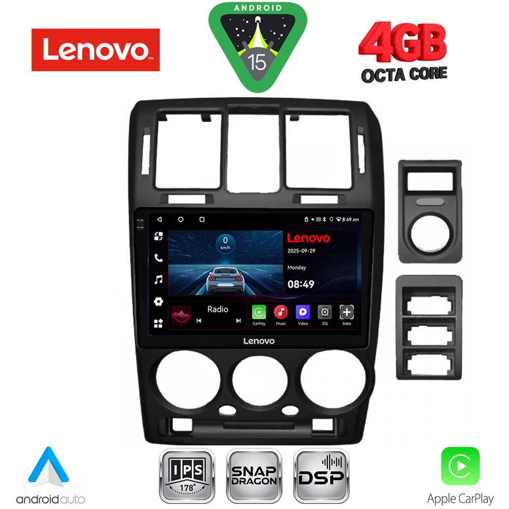 Βλησαρούλης Car Center - LENOVO LVE 8222BL_CPAA (9inc) MULTIMEDIA TABLET for HYUNDAI GETZ mod. 2002-2011 (BLACK)