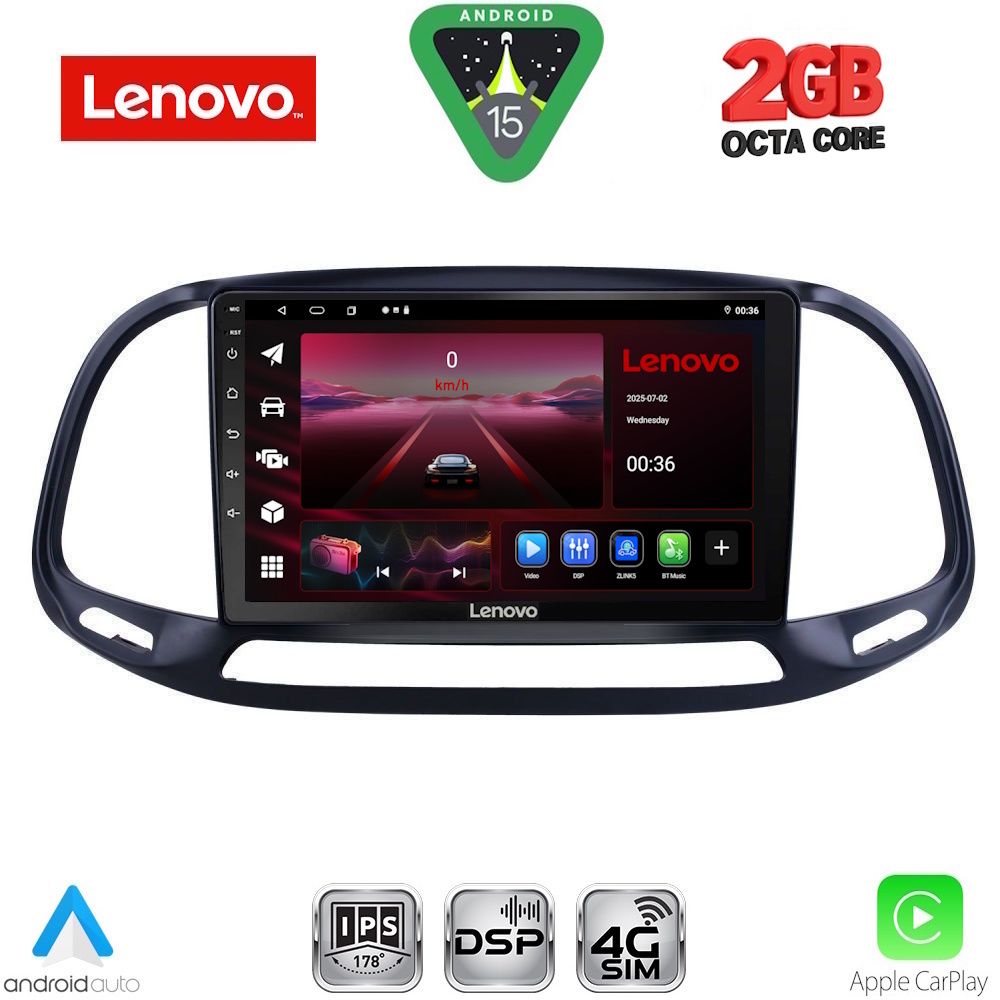 Βλησαρούλης Car Center - LENOVO LVF 5138_CPA (9inc) MULTIMEDIA TABLET for FIAT DOBLO – OPEL COMBO mod. 2015-2018