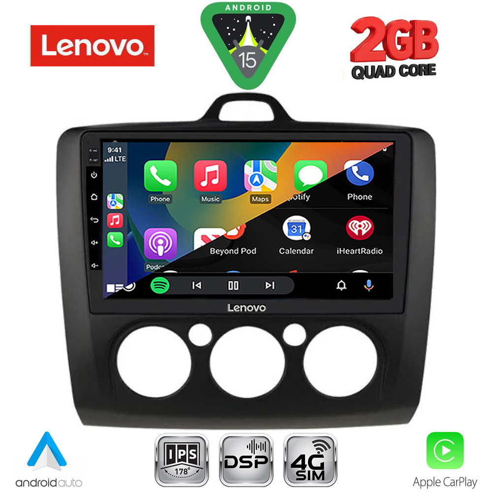 Βλησαρούλης Car Center - LENOVO LVF 5156BL_CPA A/C (9inc) MULTIMEDIA TABLET for FORD FOCUS mod. 2005-2012 (BLACK)