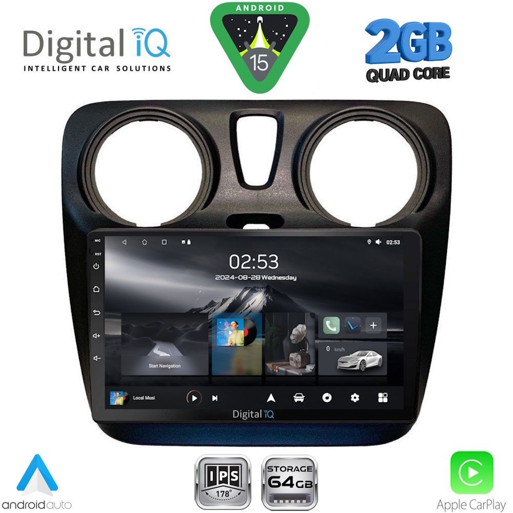 Βλησαρούλης Car Center - DIGITAL IQ RSD 1112_CPA (9inc) MULTIMEDIA TABLET for DACIA DOKKER mod. 2012-2022