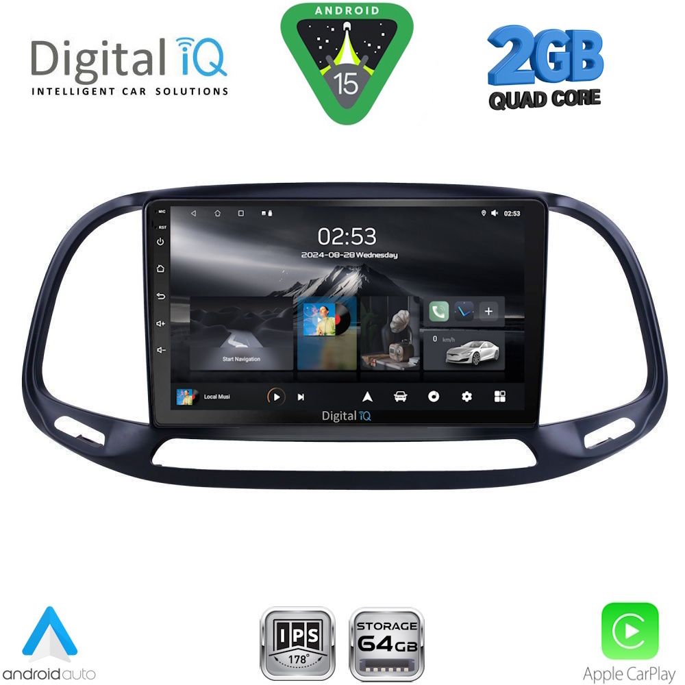 Βλησαρούλης Car Center - DIGITAL IQ RSD 1138_CPA (9inc) MULTEMDIA MULTIMEDIA TABLET for FIAT DOBLO – OPEL COMBO mod. 2015-2018