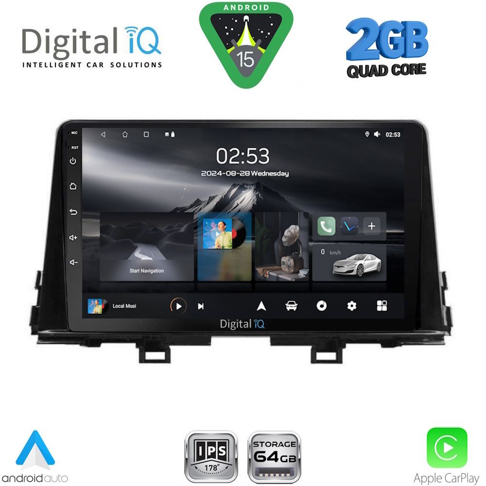 Βλησαρούλης Car Center - DIGITAL IQ RSD 1309_CPA (9inc) MULTIMEDIA TABLET for KIA PICANTO mod. 2017-2021